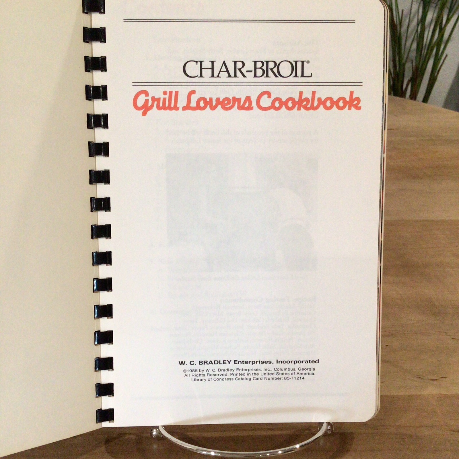 1985 Char Broil Grill Lovers Cookbook, Vintage, BBQ, Barbecue 174 Pages