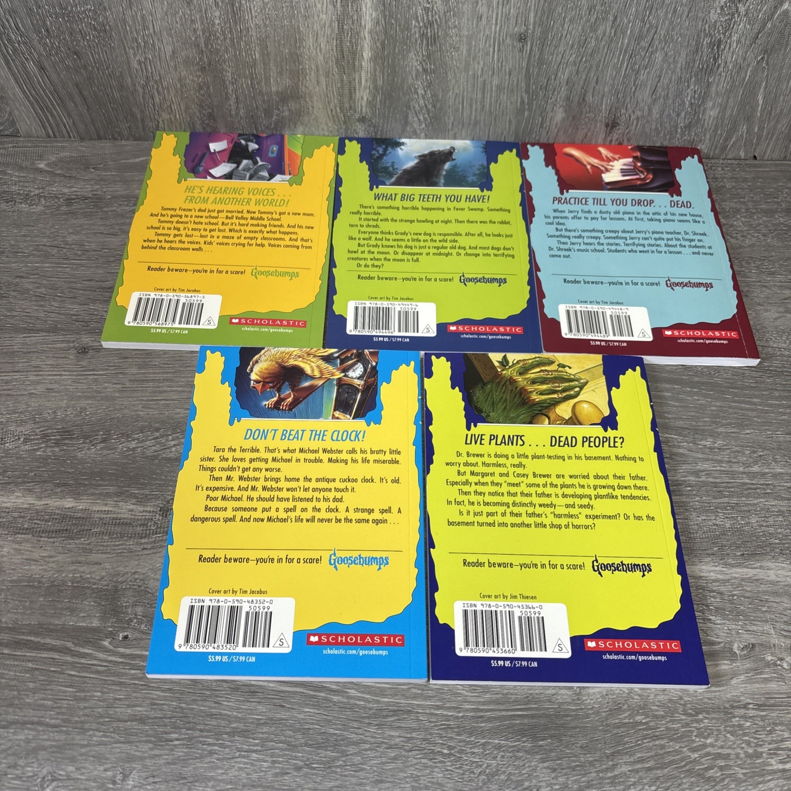 Goosebumps Fear Limited Edition Collectible Tin ORANGE 5 Book All First Printing