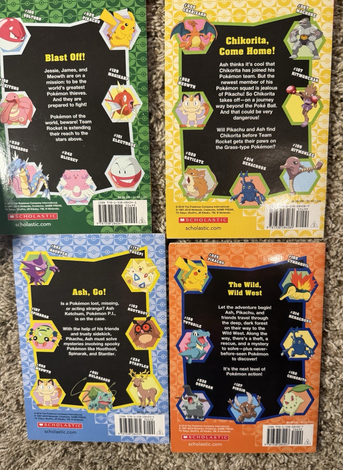 Pokemon Adventure Collection Box Set 8 Chapter Books COMPLETE Pikachu Scholastic