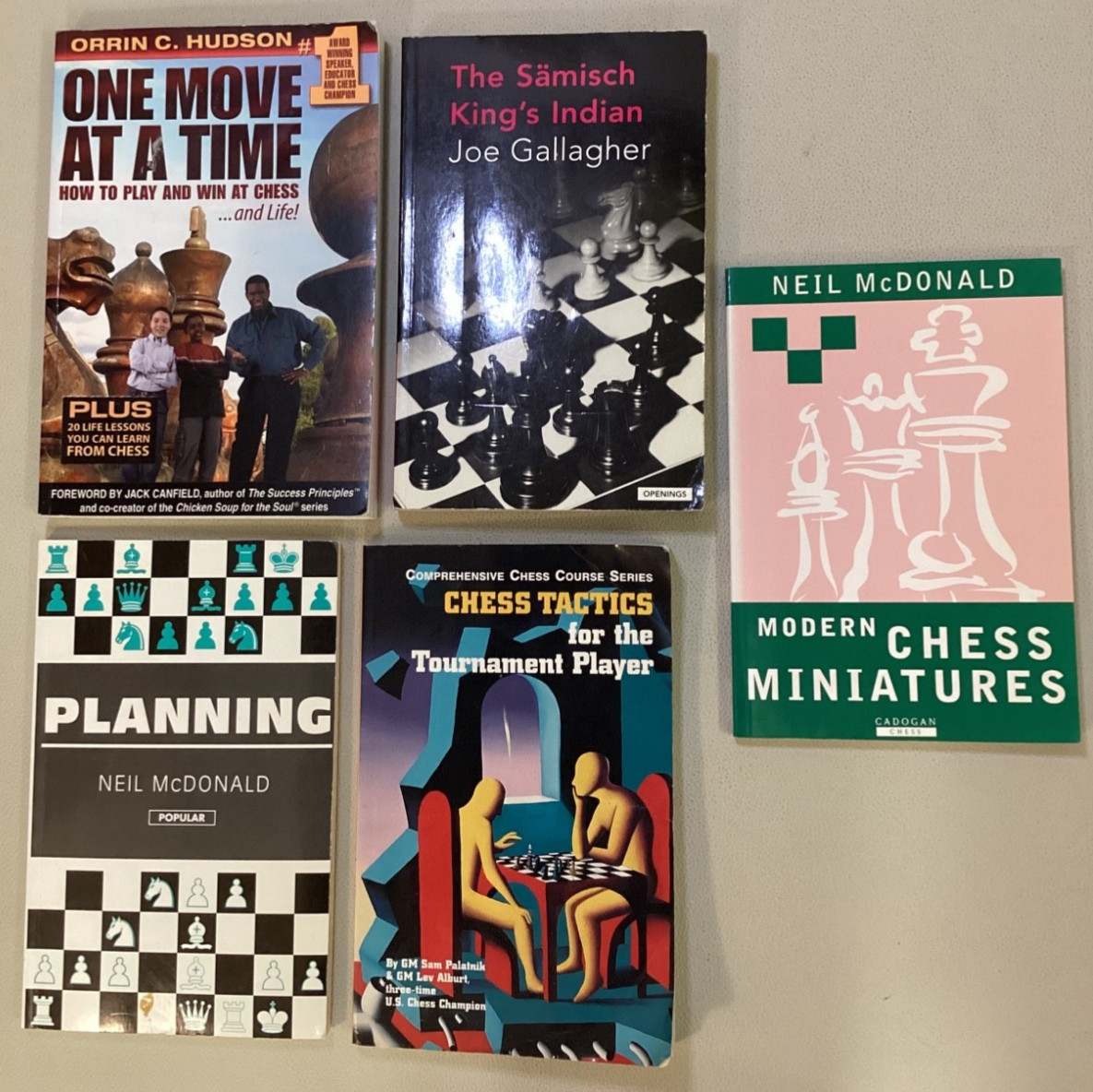 Mixed lot of 14 BOOKS ON CHESS GM Alburt, Evans, Gallagher, McDonald, Keene GC