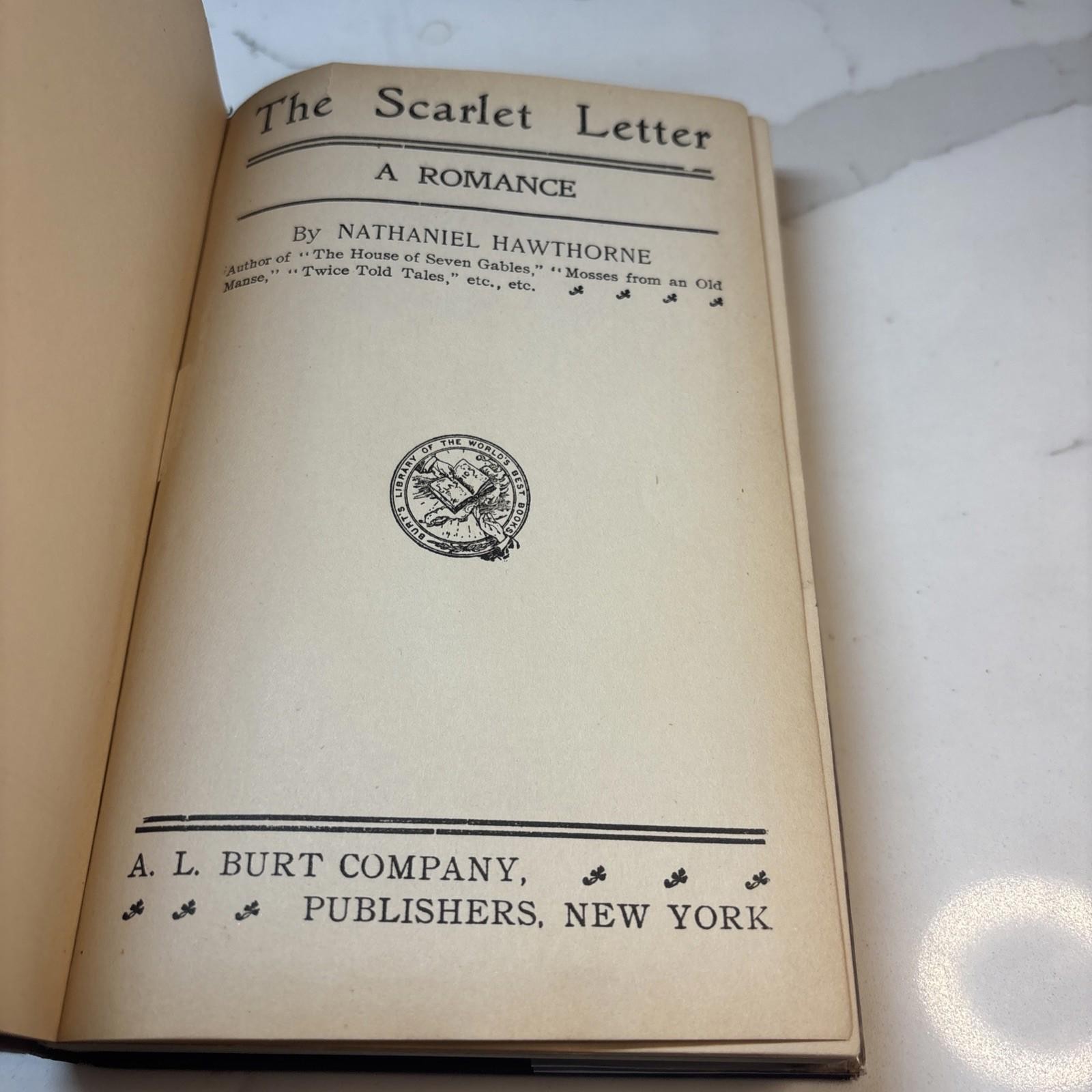 The Scarlet Letter by Nathaniel Hawthorne 1920s-1930s A.L. Burt Company