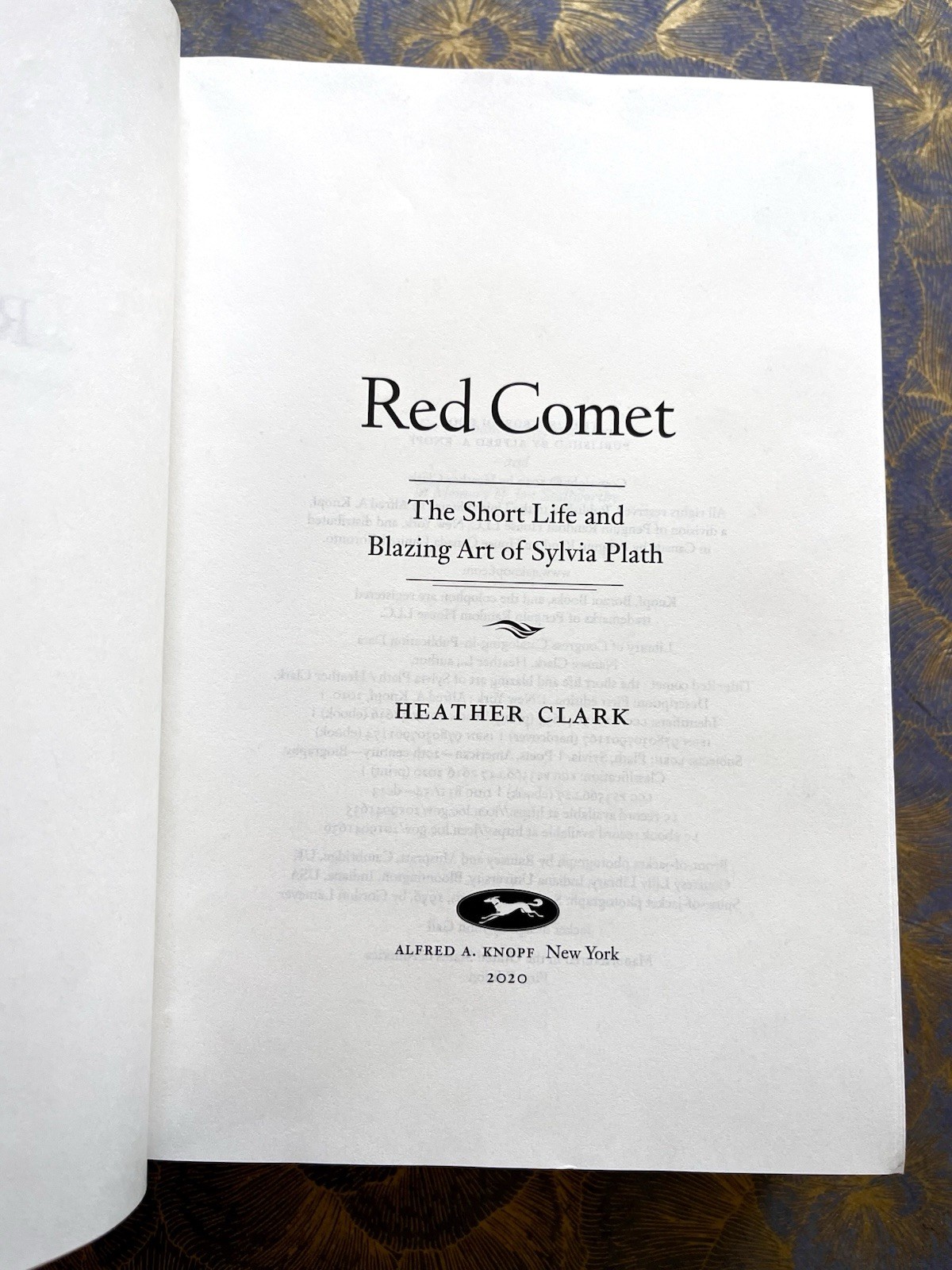 RED COMET: THE SHORT LIFE AND BLAZING ART of SYLVIA PLATH Heather Clark HC VG+