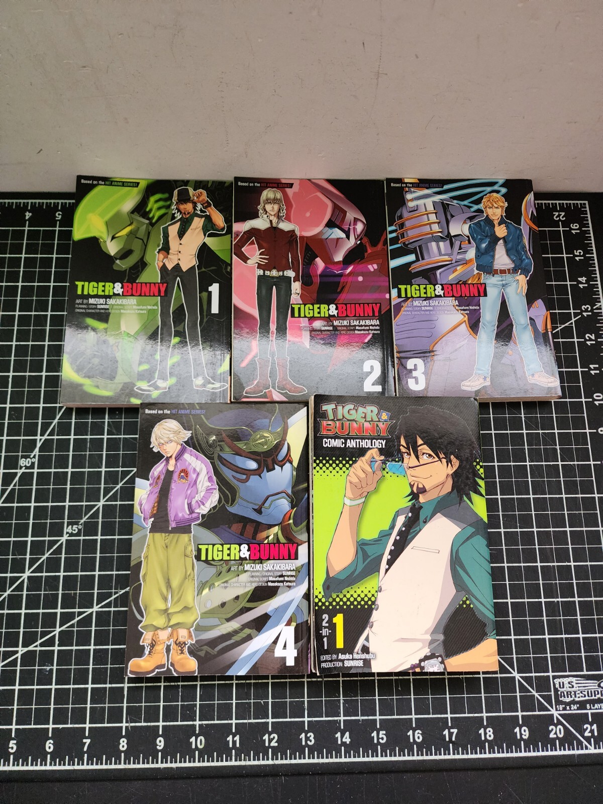 Tiger & Bunny Manga Lot Volumes 1 2 3 4 1-4 English + 2 in 1 comic anthology