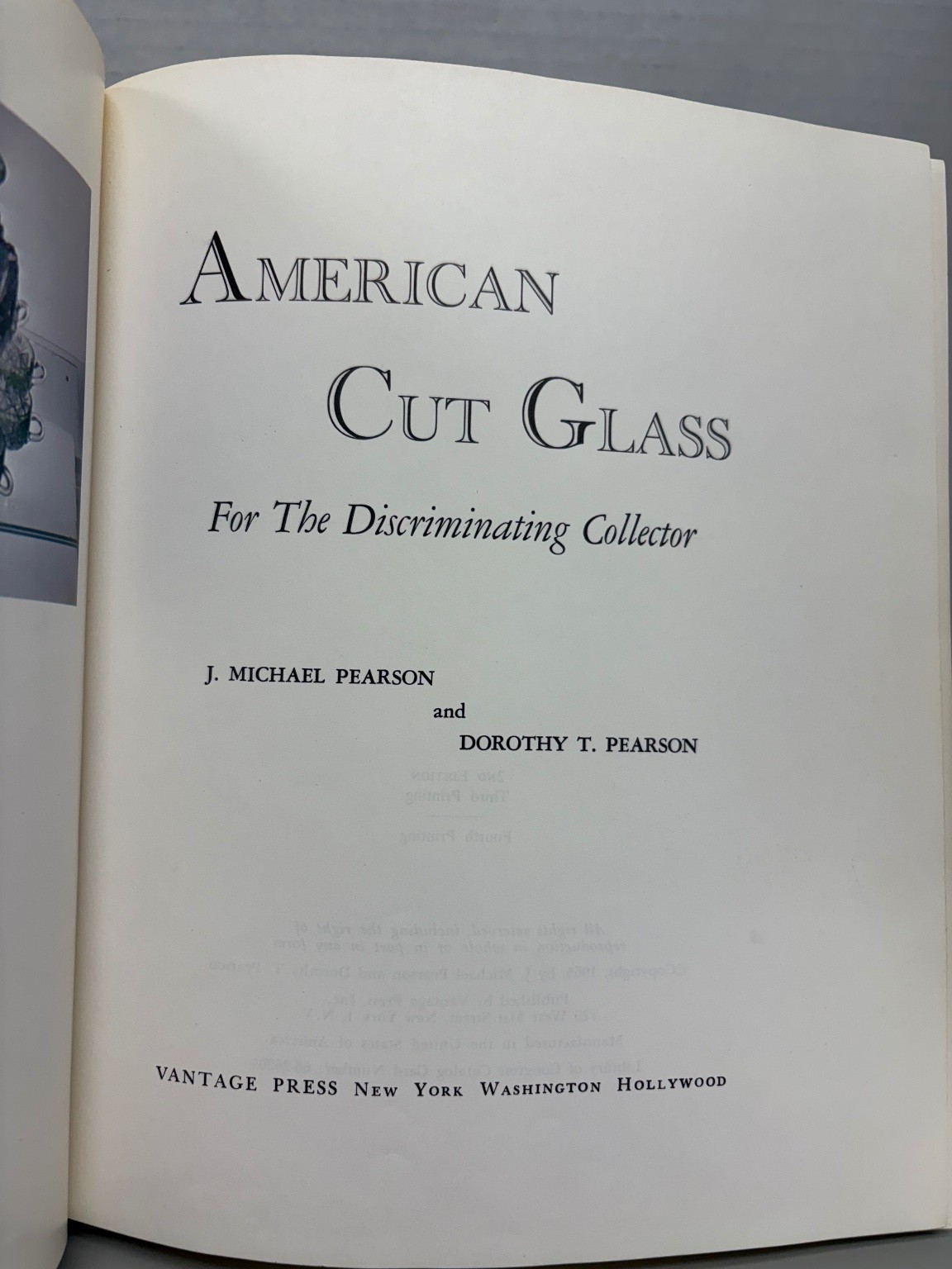 AMERICAN CUT GLASS J. Michael Pearson 1965 2nd Ed Illustrated Collector Guide