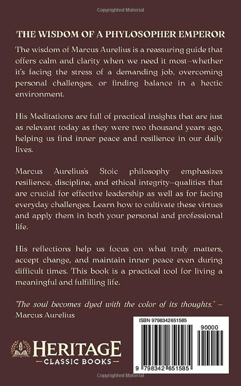 Meditations by Marcus Aurelius, Heritage Classic Books Edition (Paperback)