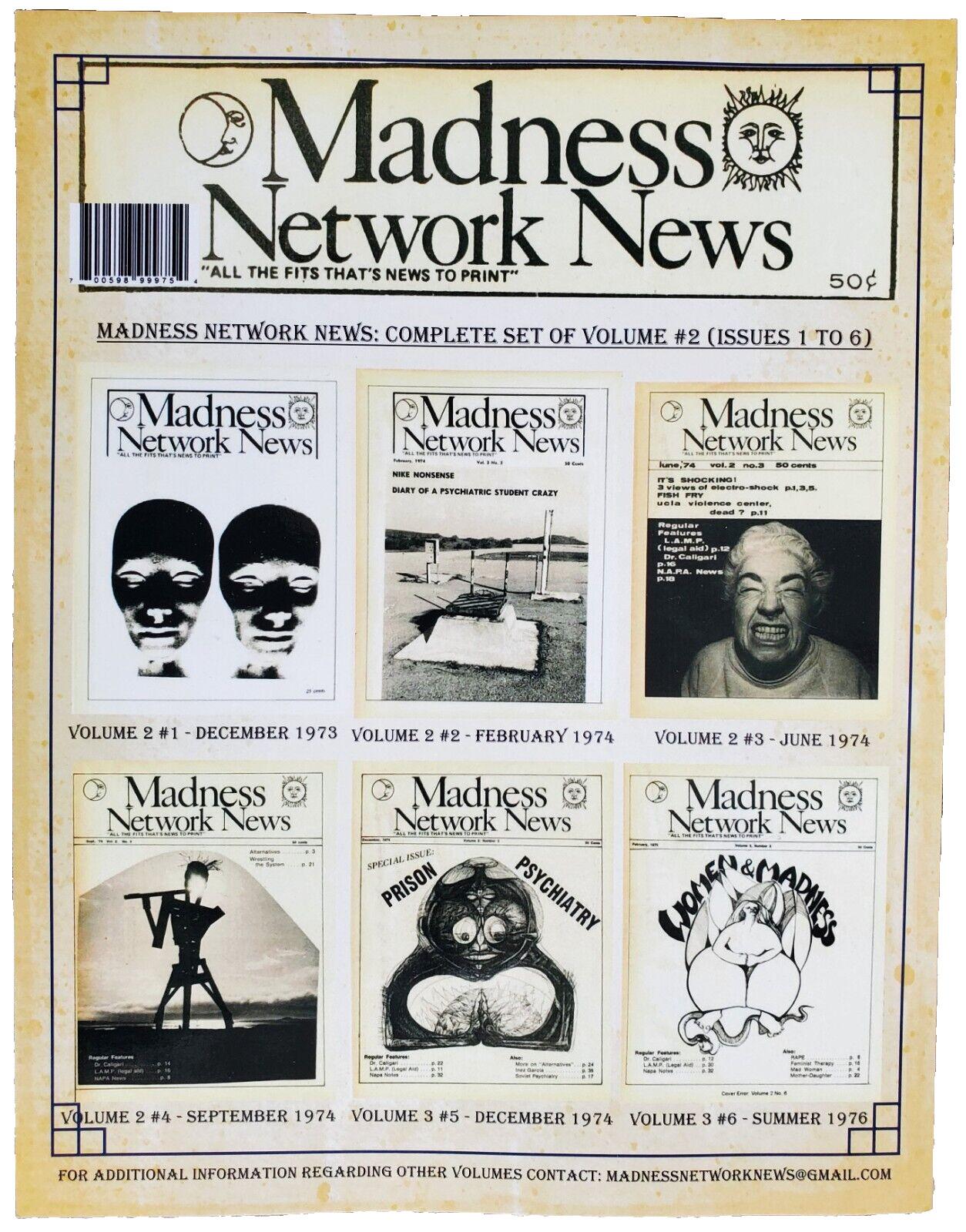 Madness Network News 8.5 X 11 Full Volume Books, (Volumes: 1, 2, 3, 5, 6, 7 & 8)