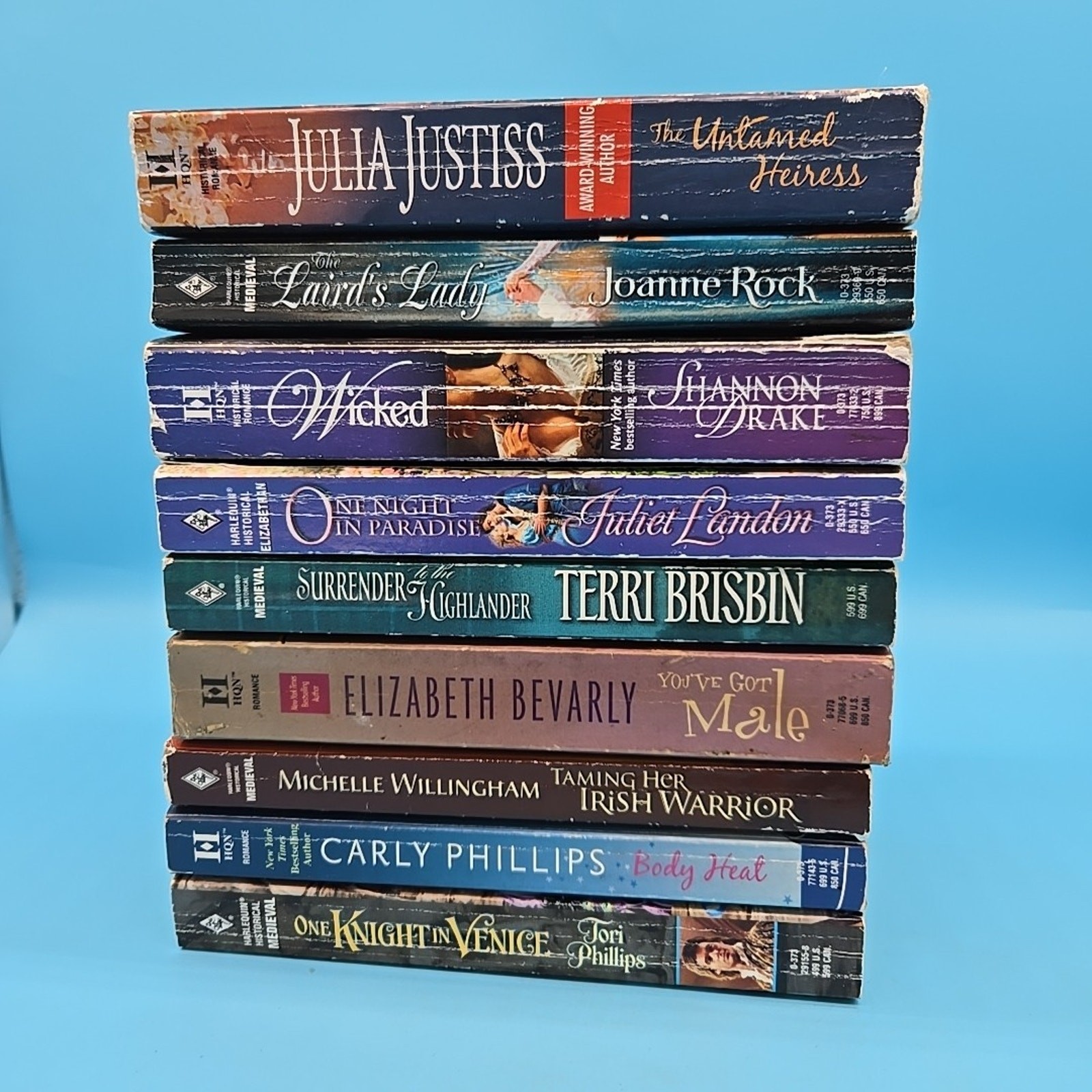 Lot of 9 Harlequin Historical Romance Paperback Book 2000s Justiss Drake Rock
