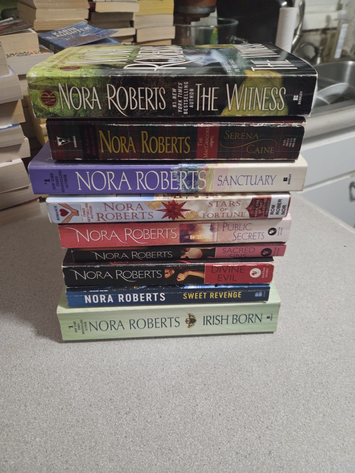 Nora Roberts Lot 10 Books. Paperback. 1 2-in-1 & Complete Irish Trilogy Omnibus