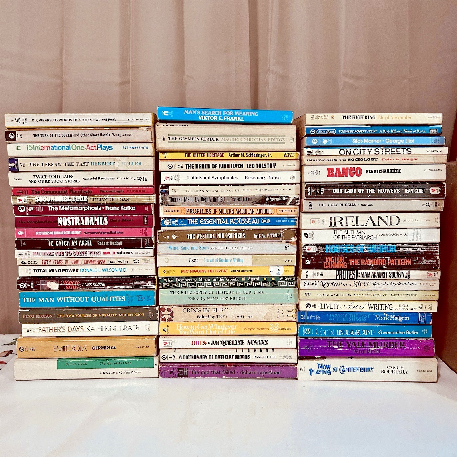 HUGE Book Lot of 60 Vintage Mixed Paperback Books