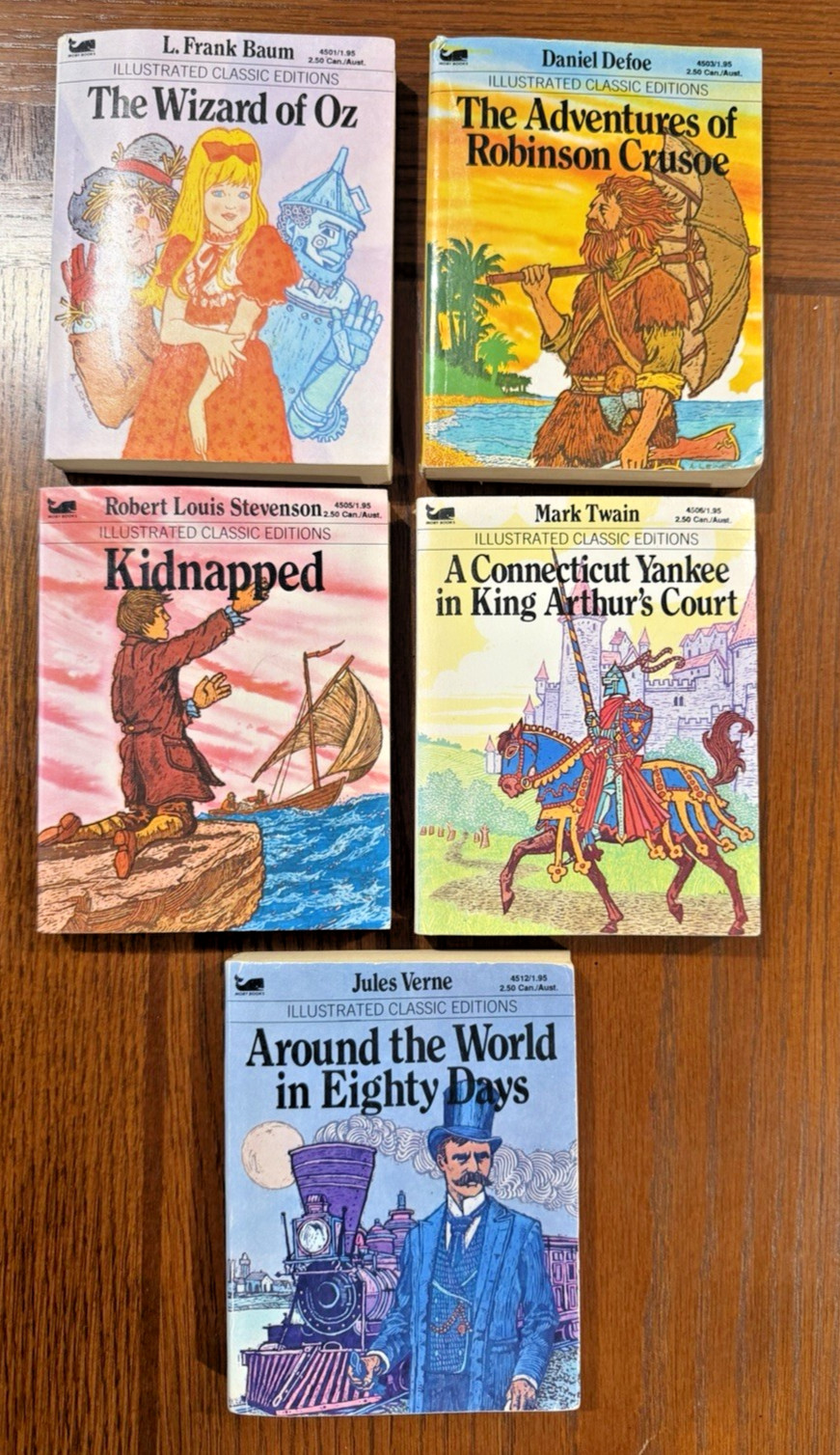 Moby Books Illustrated Classics Lot of 5 Mini Books Vintage 1970’s: Wizard of Oz