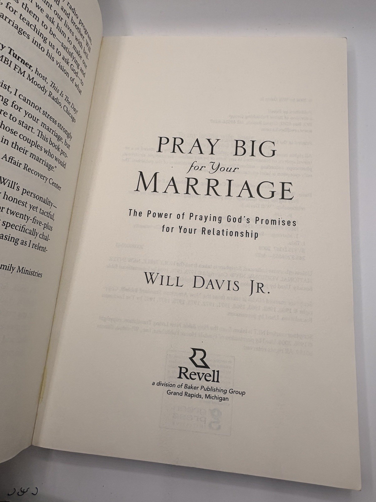 ‘Pray Big For Your Marriage’ By Will Davis Jr.