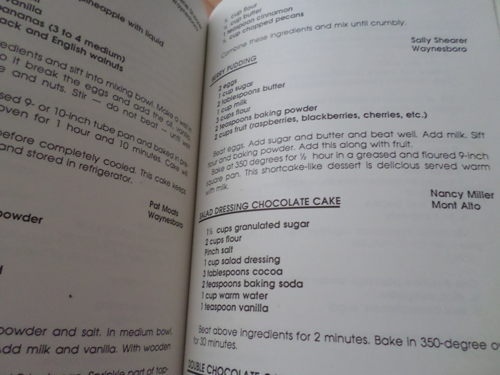 The RECORD HERALD Newspaper WAYNESBORO PA PENNSYLVANIA HC Cookbook 400+ Pages