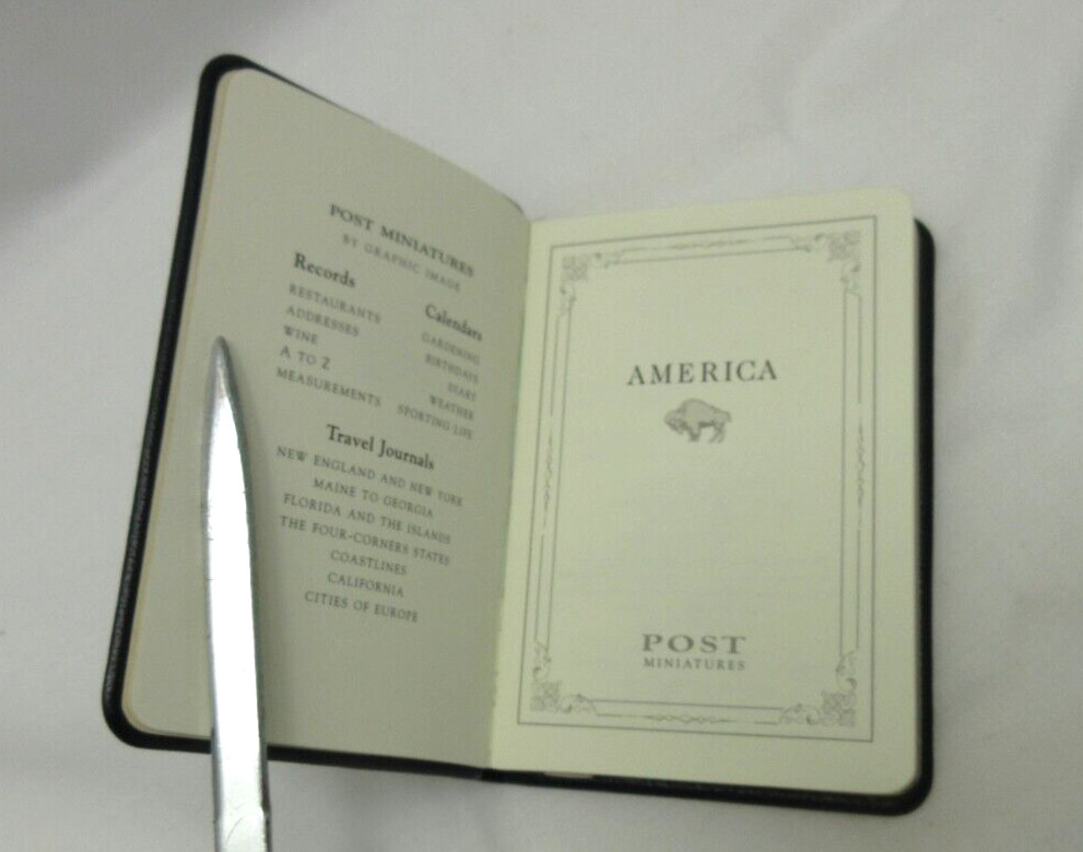 APPALACHIAN TRAIL 3×4″ MINI Guide Leather Cover Notes w Maps Info 160 Pgs Black