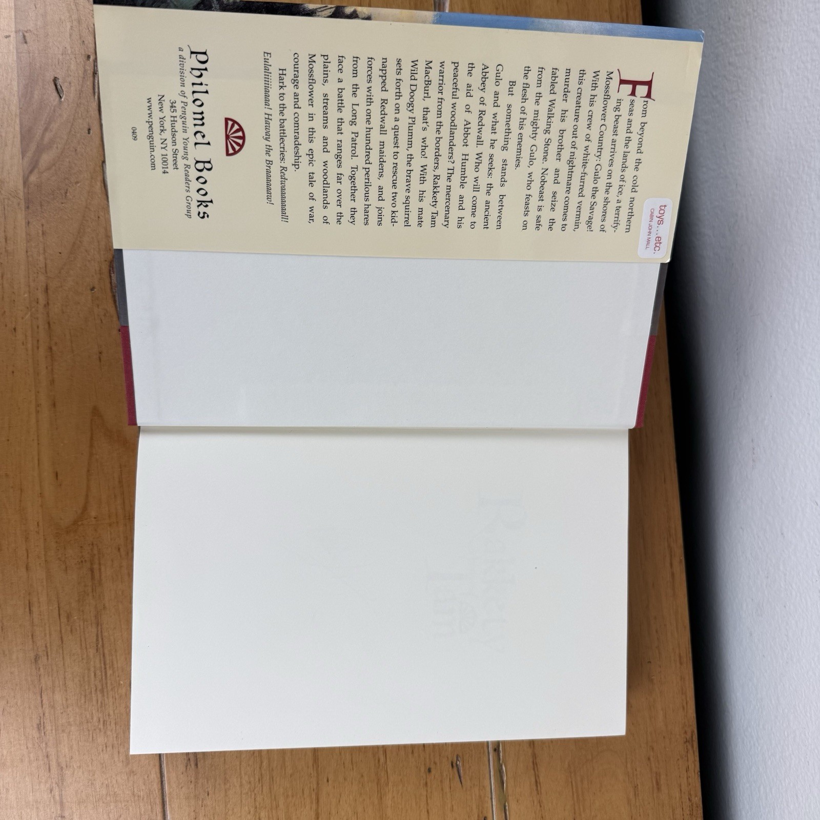 Rakkety Tam by Brian Jacques SIGNED Book 1st ed 1st print HCDJ 2004 Autograph