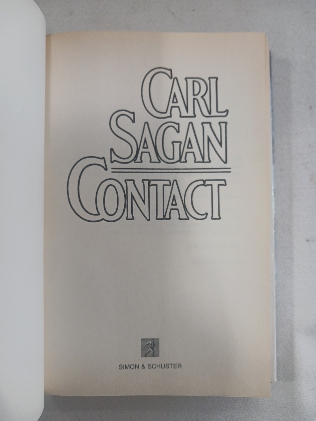 Contact Carl Sagan Movie Novelization Tie-In Book Club Edition DJ HARDCOVER VGC