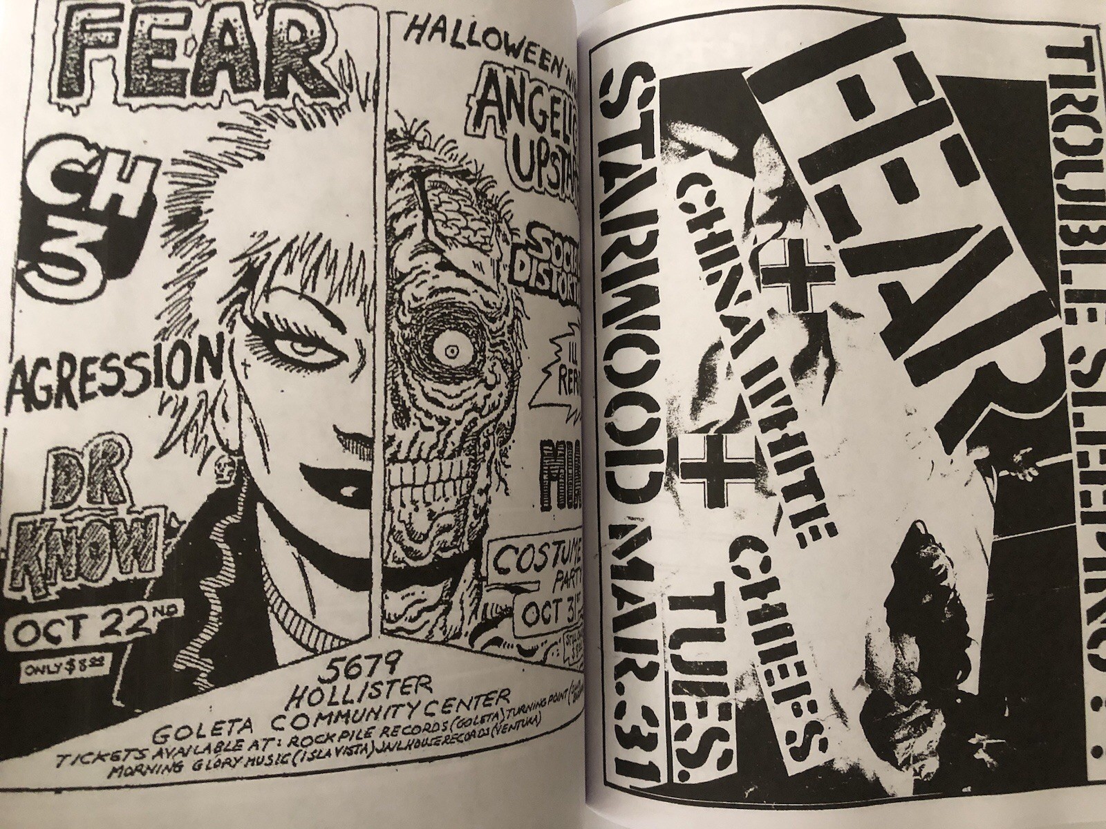 400 Punk Rock Flyers Book – Minor Threat, Bad Brains, Circle Jerks, Misfits FEAR