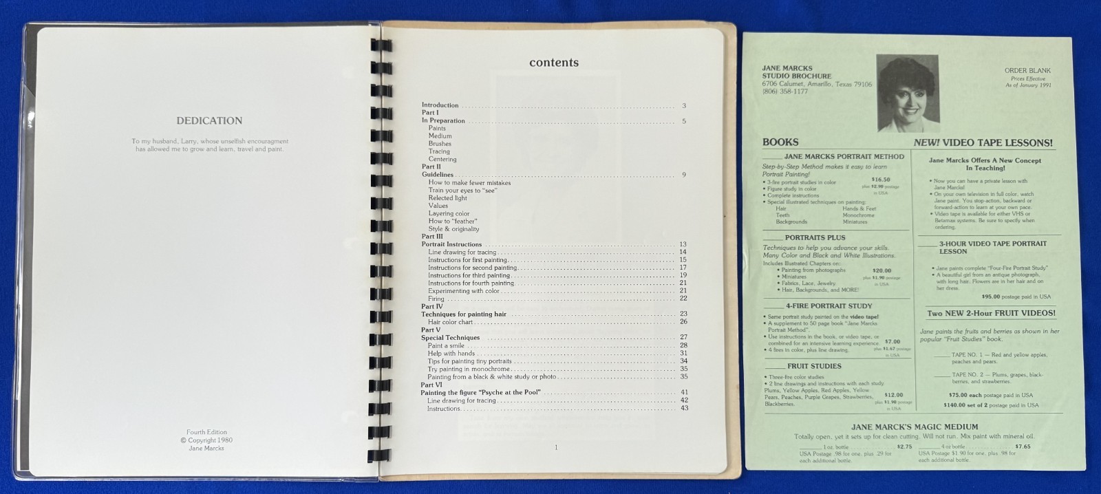 Vintage 1980 Portrait Method by Jane Marcks-47 Pages Portrait Study #4 Painting