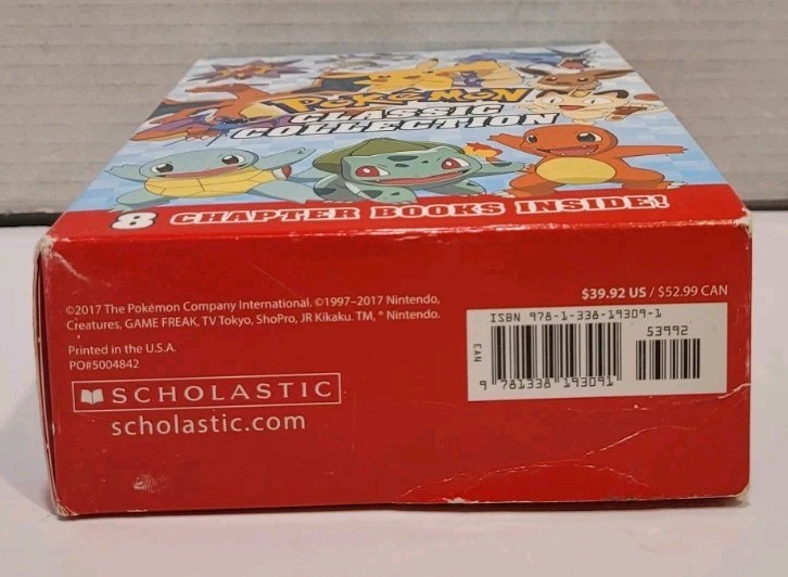 Pokémon Classic Collection Box Set 8 PB Chapter Books 1st Ed Scholastic 2017 GC