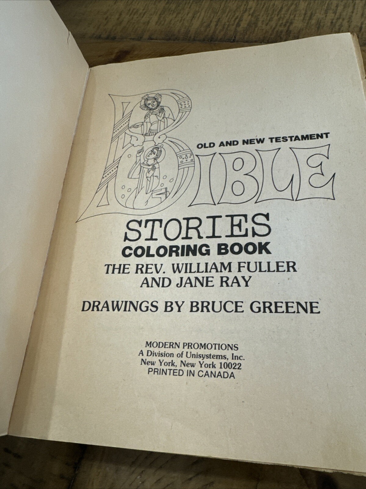 Old & New Testament Bible Stories Coloring Book 1981 Over 400 Pages