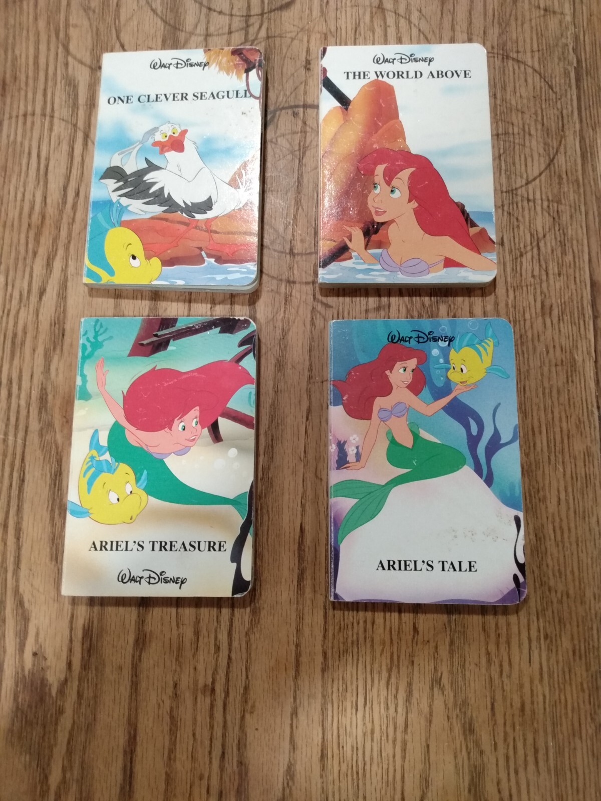 Walt Disney 1991 Ariel Lot Of 4 Mini Books The Little Mermaid