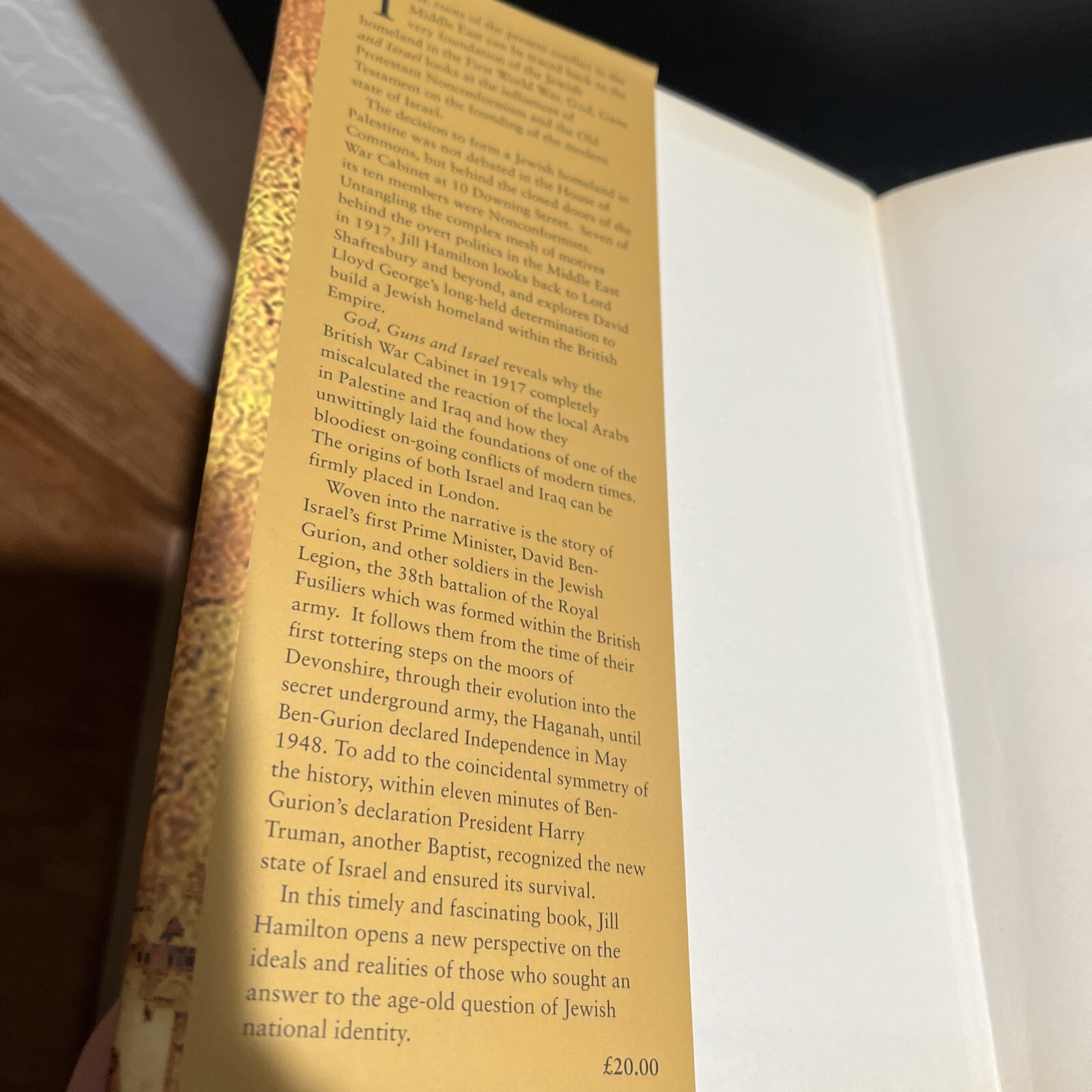 SIGNED 1st GODS, GUNS AND ISRAEL: BRITAIN… The Jews… Jill Hamilton HC DJ 2004