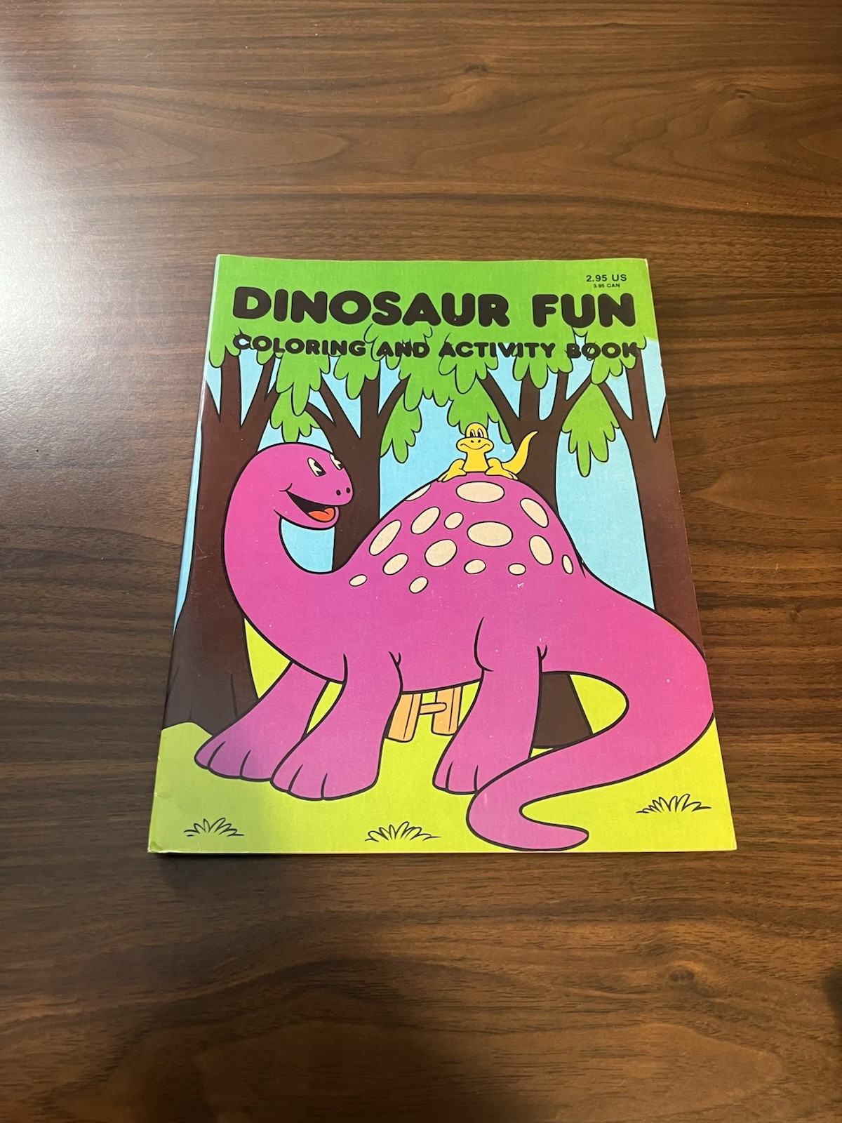 Dinosaur Fun Coloring and Activity Book 1987 Vintage Like New