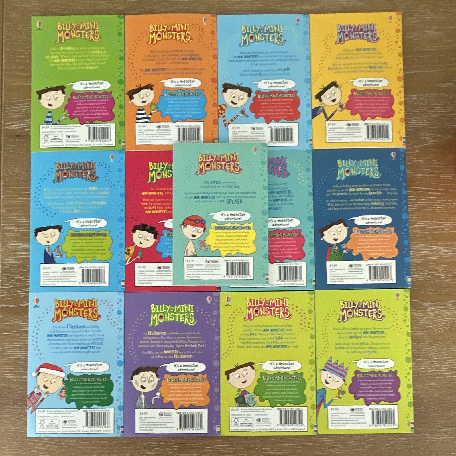Usborne Billy and the Mini Monsters Paperback Book Lot of 13 Ages 4-8