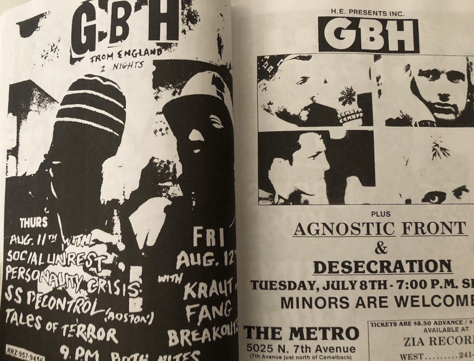400 Punk Rock Flyers Book – Minor Threat, Bad Brains, Circle Jerks, Misfits FEAR