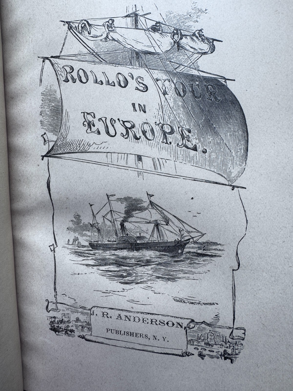 1883 ROLLO’S TOUR IN EUROPE by Jacob Abbott Box Set of 10 Books EX