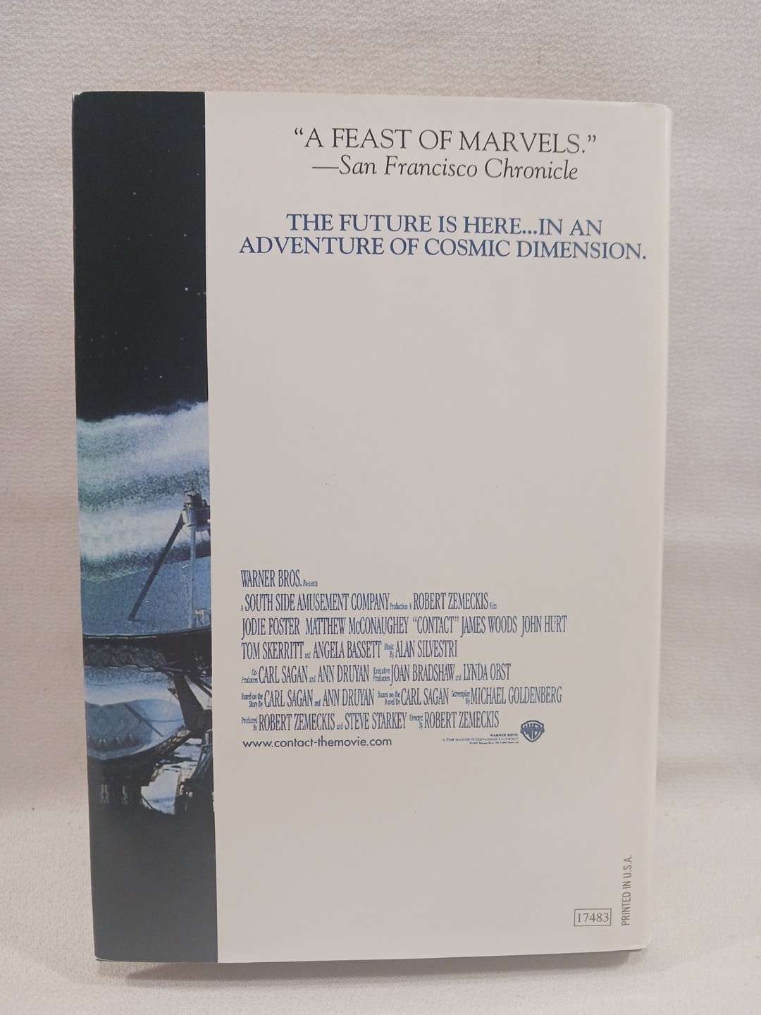 Contact Carl Sagan Movie Novelization Tie-In Book Club Edition DJ HARDCOVER VGC