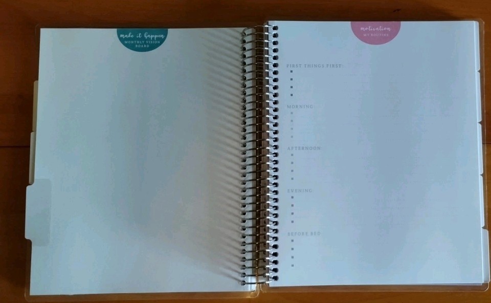 The Sky is The Limit Spiral Planner Weekly 12 Month Planner Calendar 174 pages