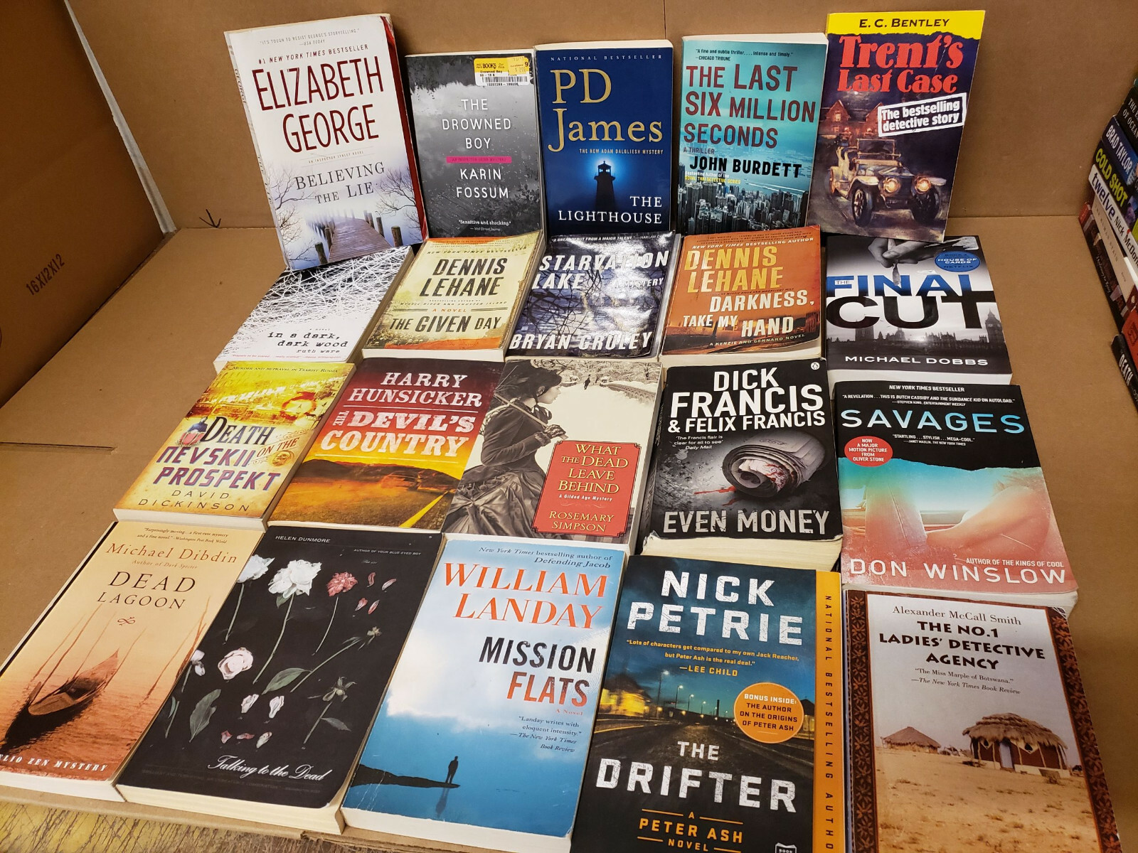 Lot of 10 Pounds Mystery Large Trade Paperback Books Suspense Thriller Crime MIX