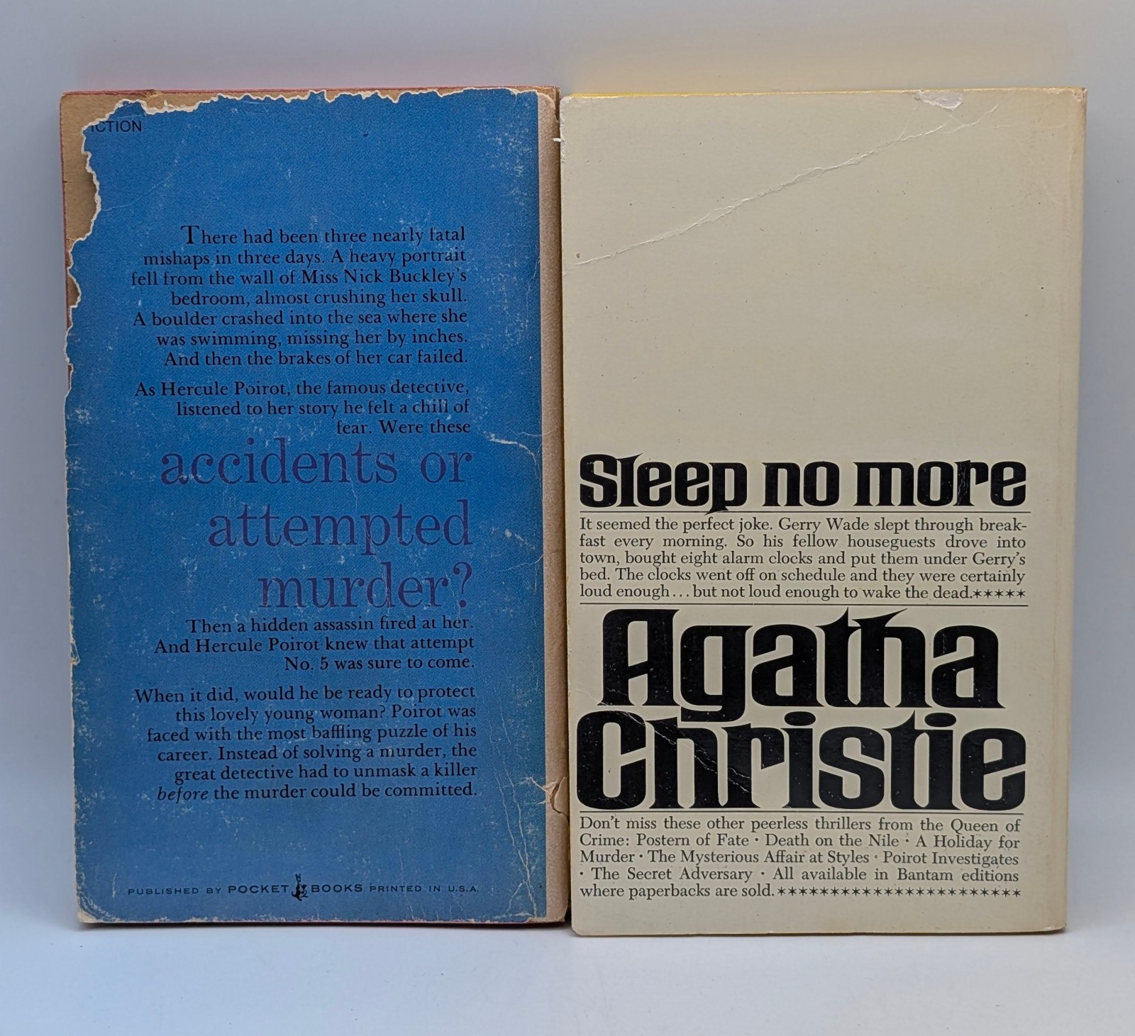 Vintage Lot 8 Agatha Christie Books Hercule Poirot Mystery Dell Cover Art 60s 70