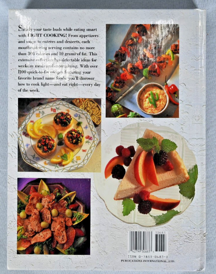 Light Cooking Low Fat, Low Calorie, Low Cholesterol (1994, Hardcover) 608 pages