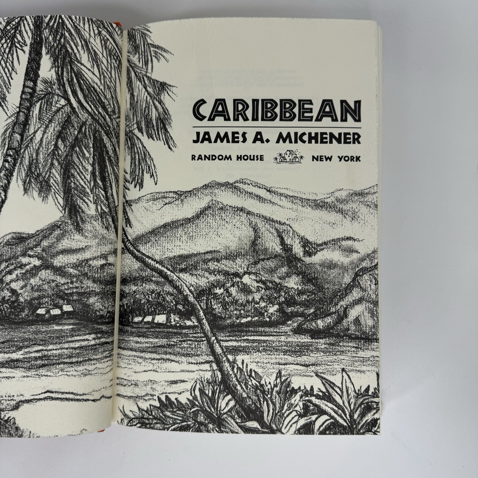 Carribean a Novel by James A. Michener 1st Edition Hard Cover with Dust Jacket