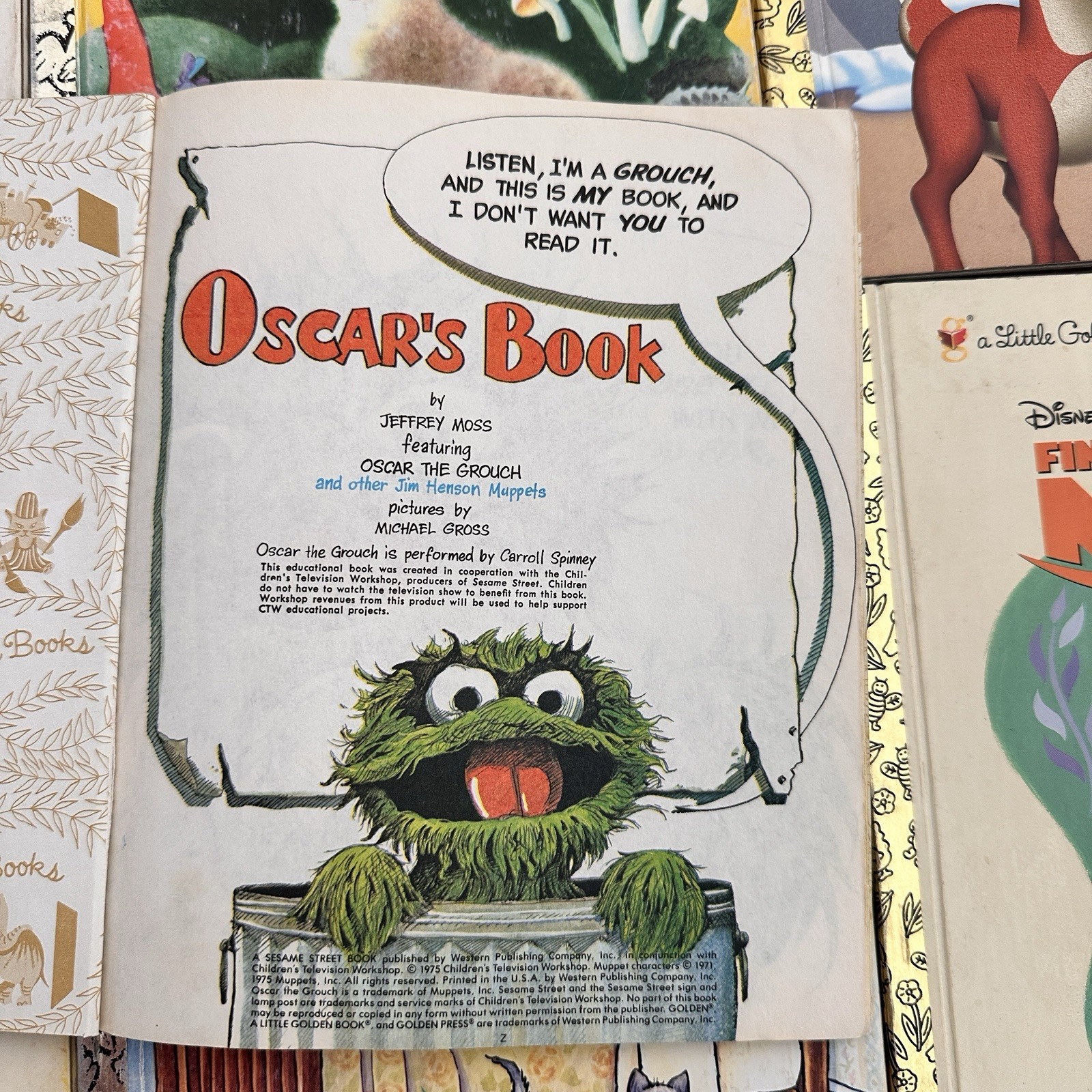 Vintage Little Golden Books Mixed Lot 12 Classics 1940s-70s Disney Sesame Street