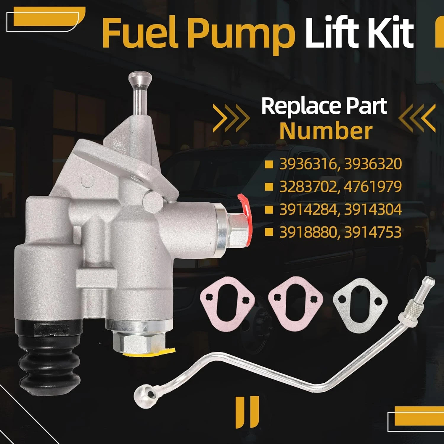 3936316 Fuel Lift Pump w/ Line 1994-98 Dodge Ram 2500 3500 Cummins 5.9L 6BT 12V