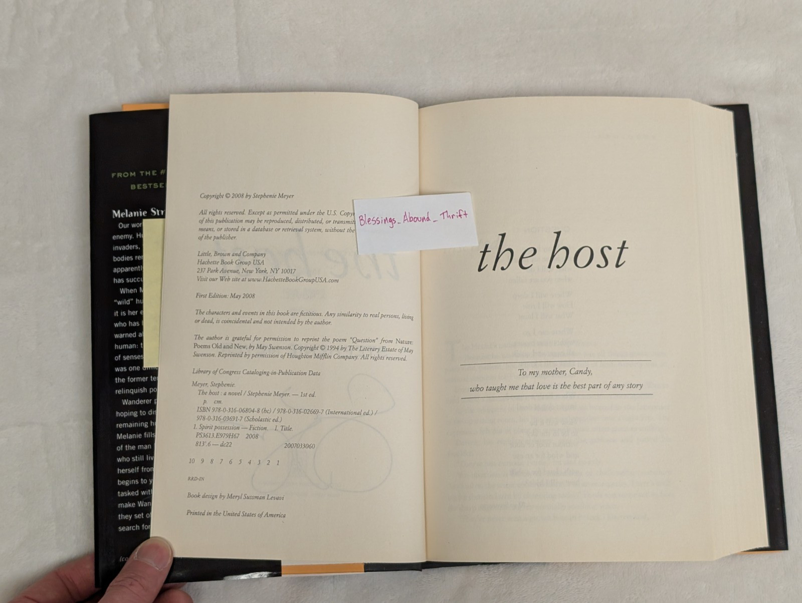 NEW The Host SIGNED Stephenie Meyer 1st Edition 1st Print HC DJ NEW