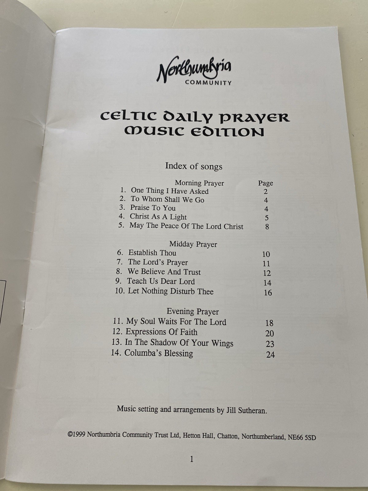 Northumbria Community Church United Kingdom Celtic Daily Prayer Music Edition