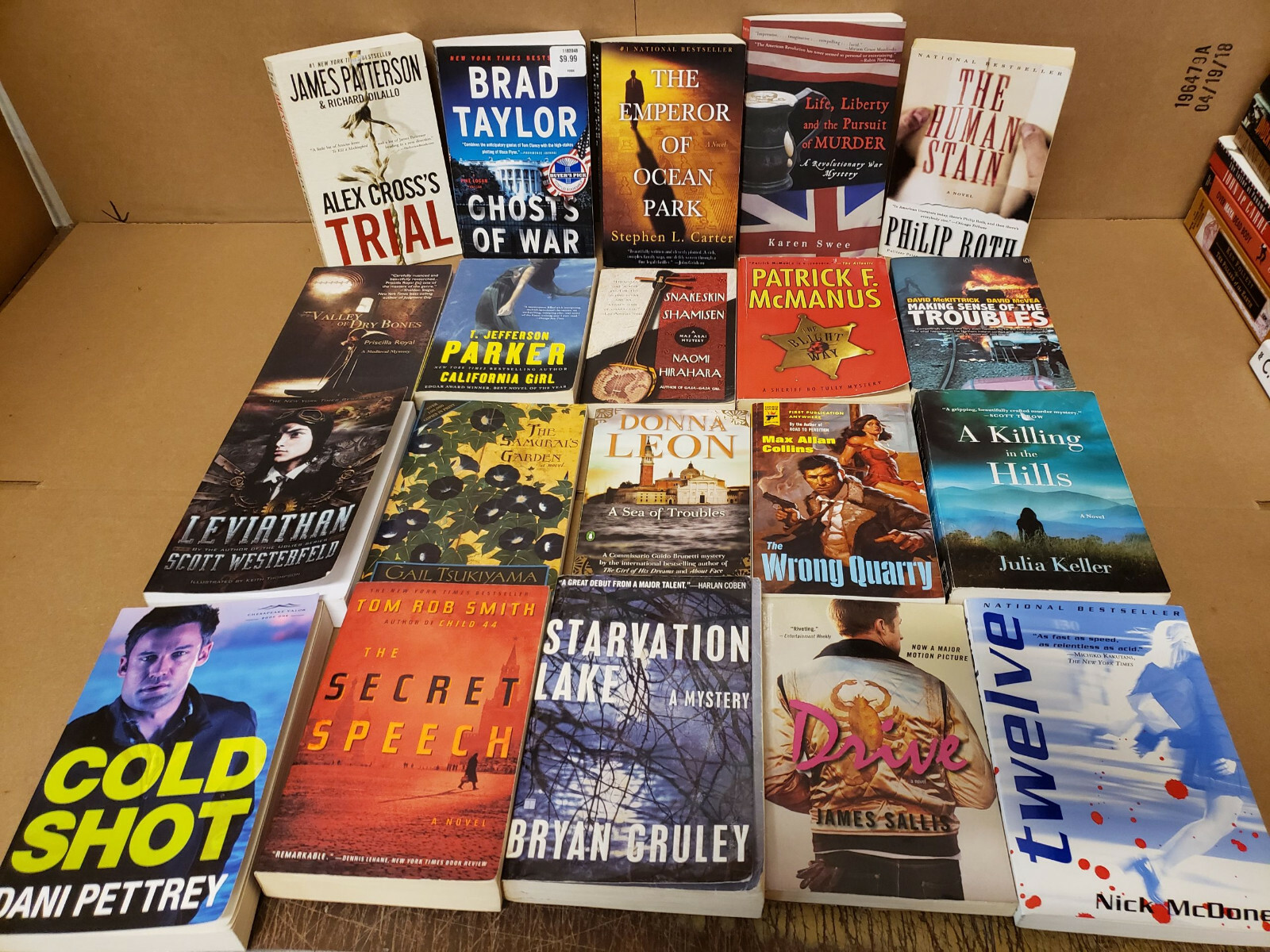 Lot of 10 Pounds Mystery Large Trade Paperback Books Suspense Thriller Crime MIX
