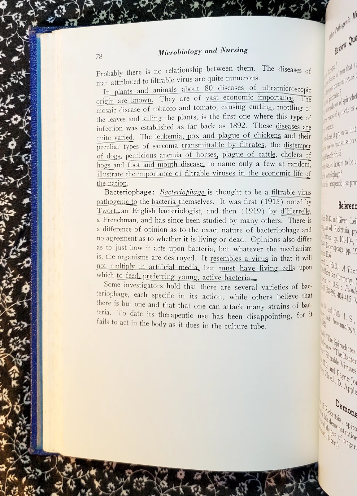 Microbiology Pathology And Nursing Eugene C. Piette, 1940, HC