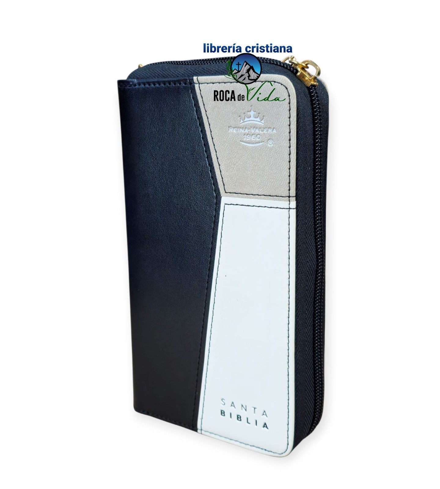 Biblia Chequera Letra 8.5 puntos RV1960 imit piel tricolor con indice