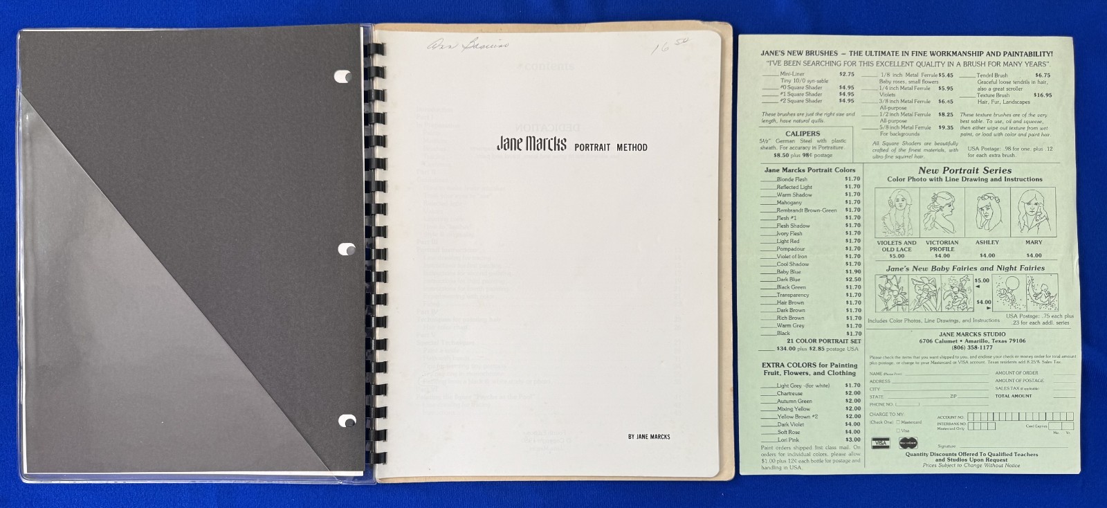 Vintage 1980 Portrait Method by Jane Marcks-47 Pages Portrait Study #4 Painting