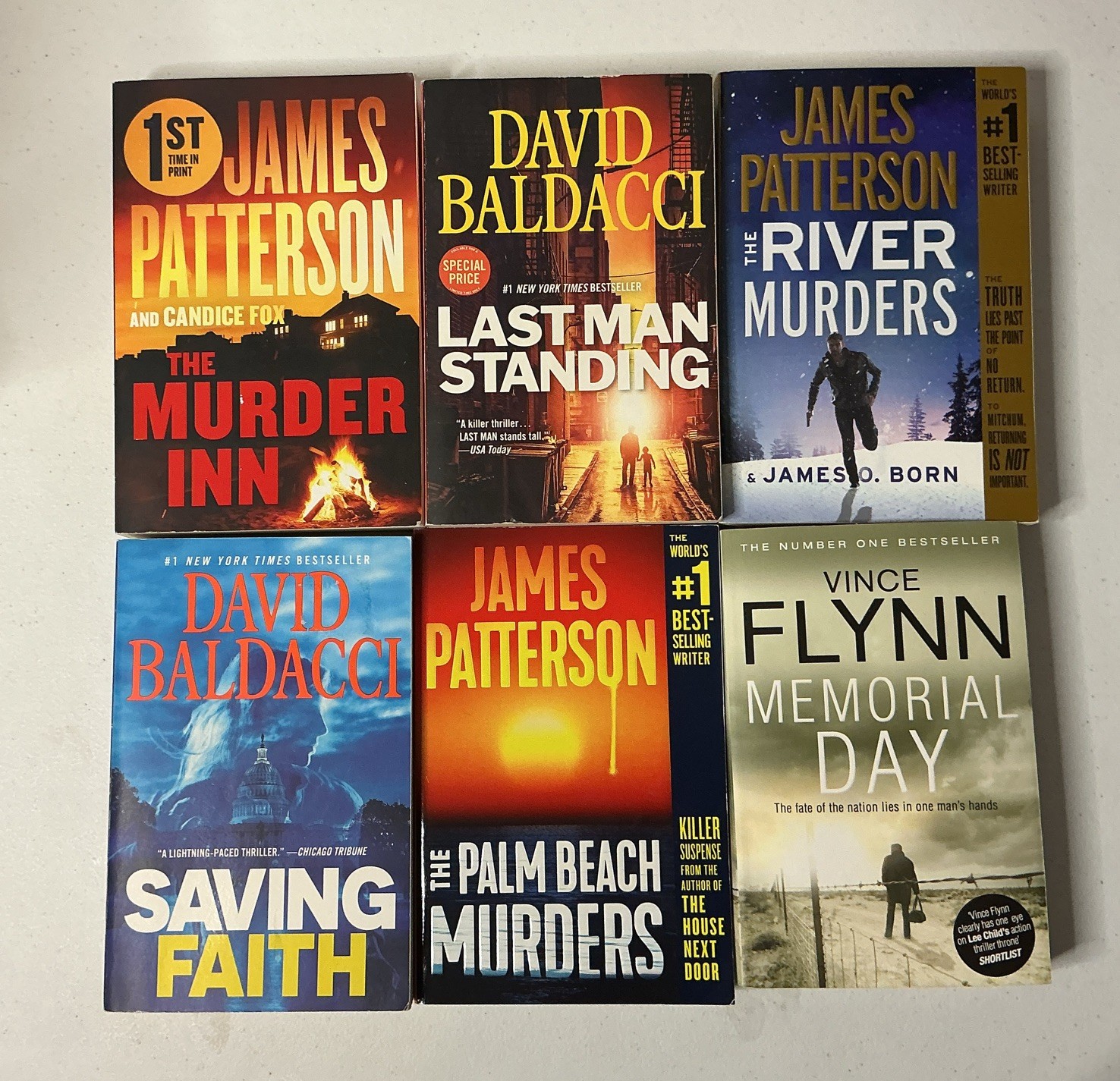 Lot of 5 Mystery Large Trade Paperback Books Suspense Thriller Crime Murder MIX