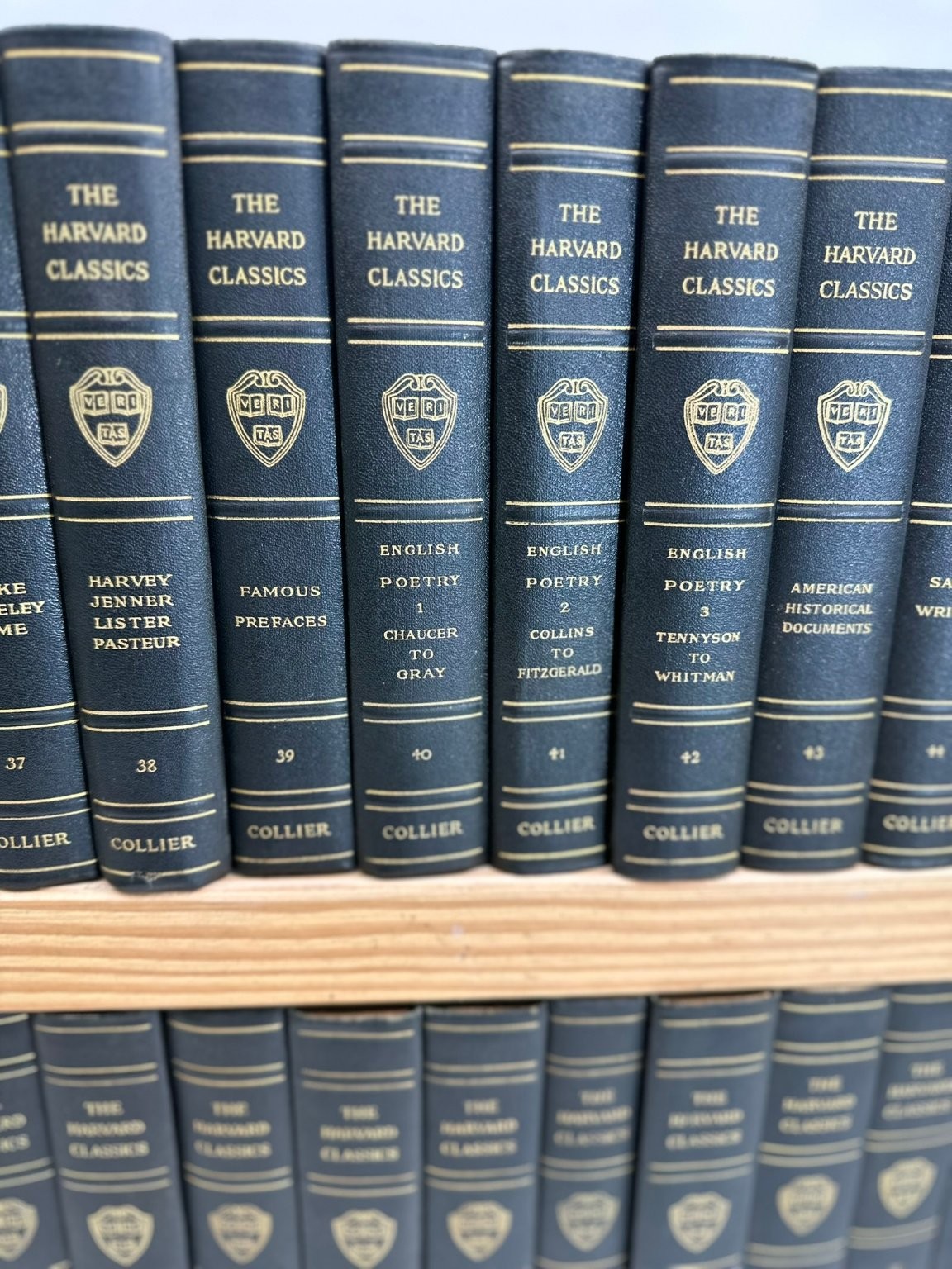 Harvard Classics 1909 Collier Vol 1-48 Set Literary Collection Soft Leather