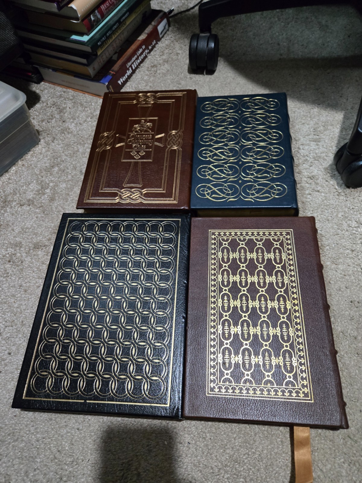 The Easton Press Lot of 4 Books – Descent of Man The Federalist Canterbury Tales
