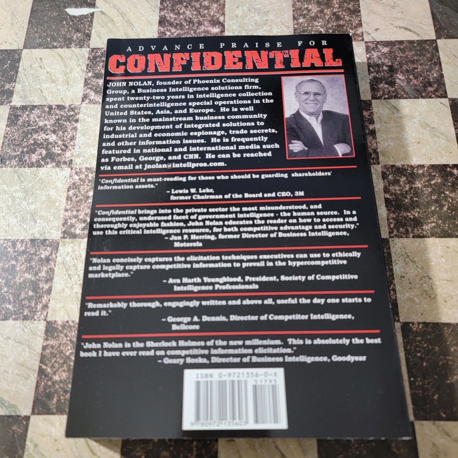 John Nolan CONFIDENTIAL: BUSINESS SECRETS, GETTING THEIRS -OOP First Print