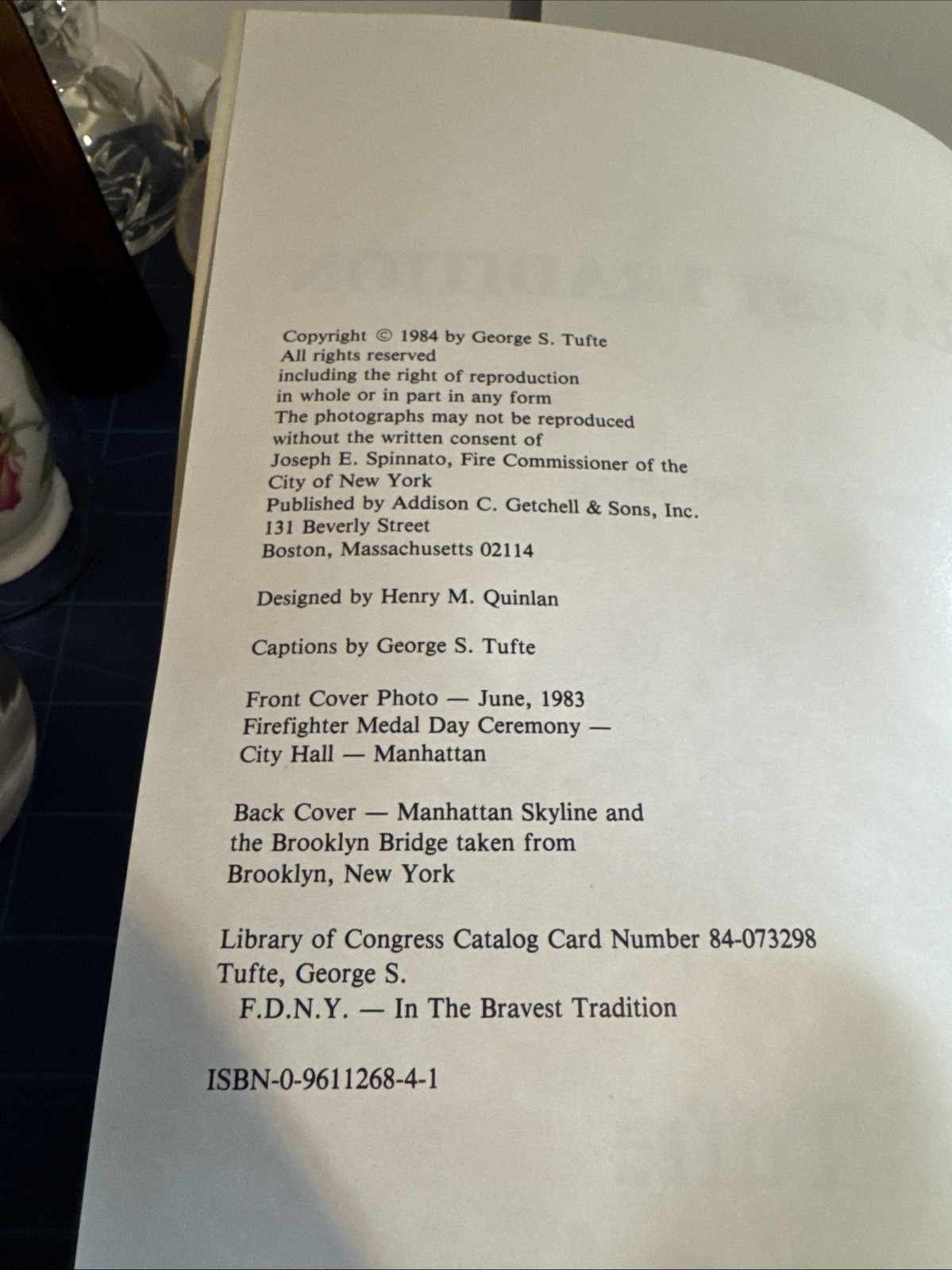 Vintage F.D.N.Y. In the Bravest Tradition Paperback By George S. Tufte, 1984