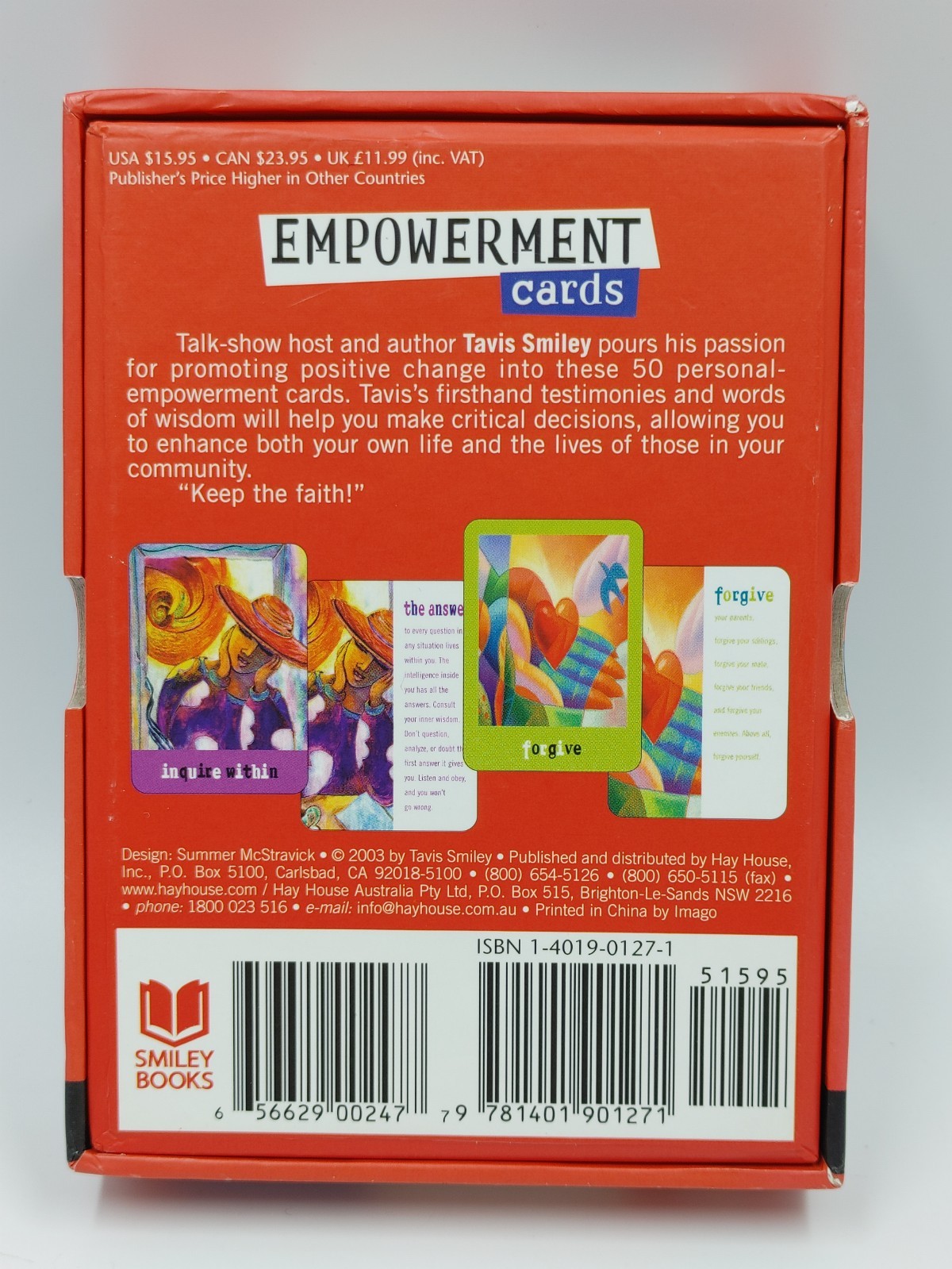 Empowerment Cards Complete 50 Card Deck by Tavis Smiley (Hay House, 2003)