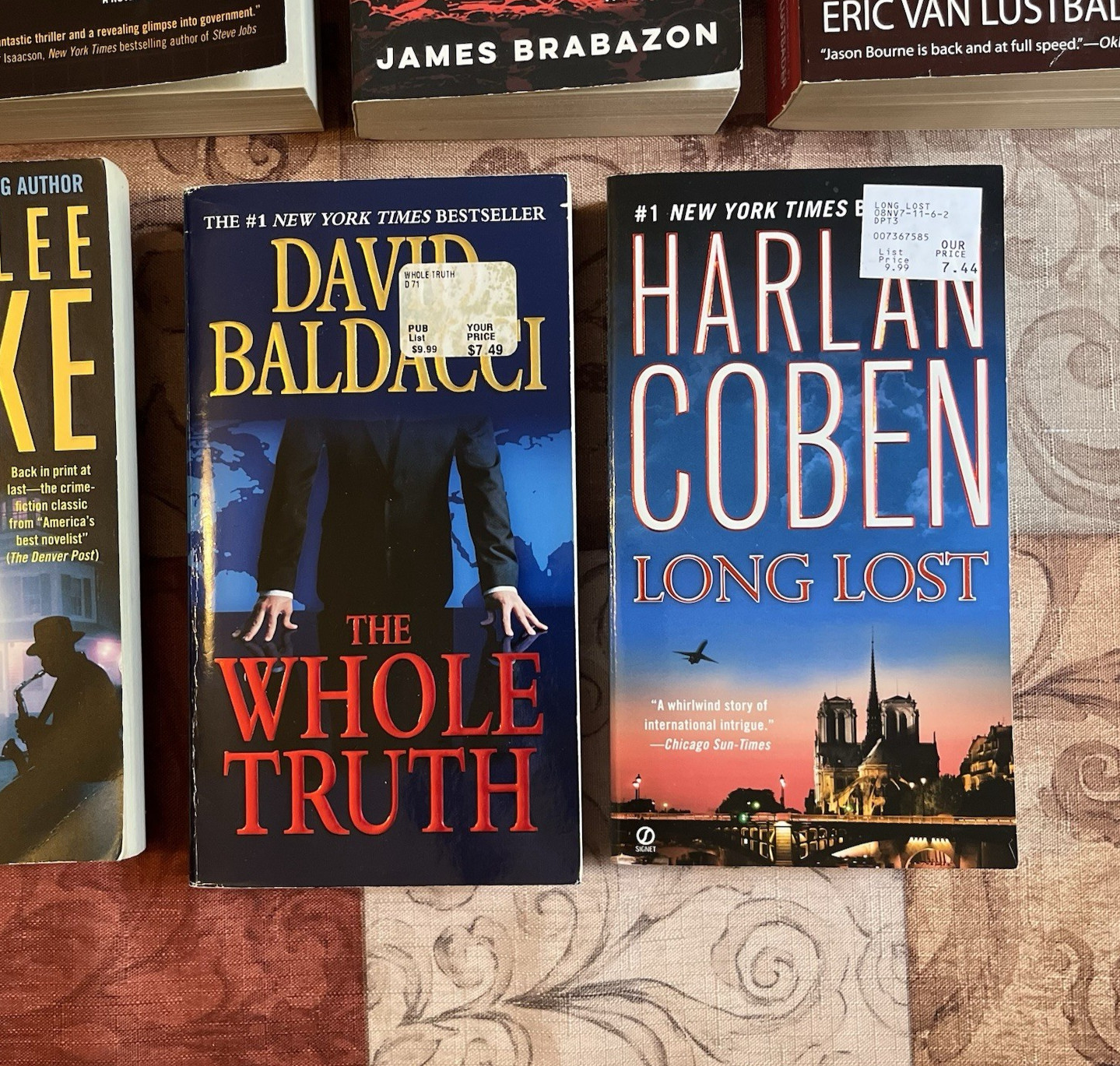 Lot of 7 Books Random Mix Suspense Crime Mystery Thriller Fiction Paperback